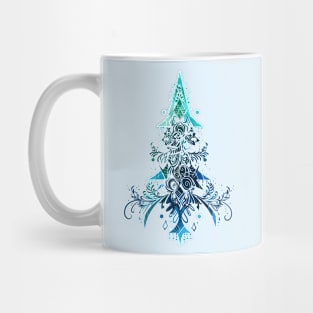 A Christmas tree spirit watercolor Mug